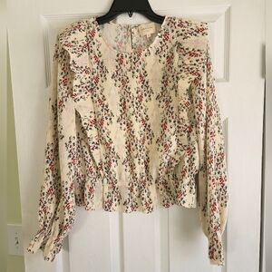 New!!! Sezane ✨️ Floral Cream Women's Top